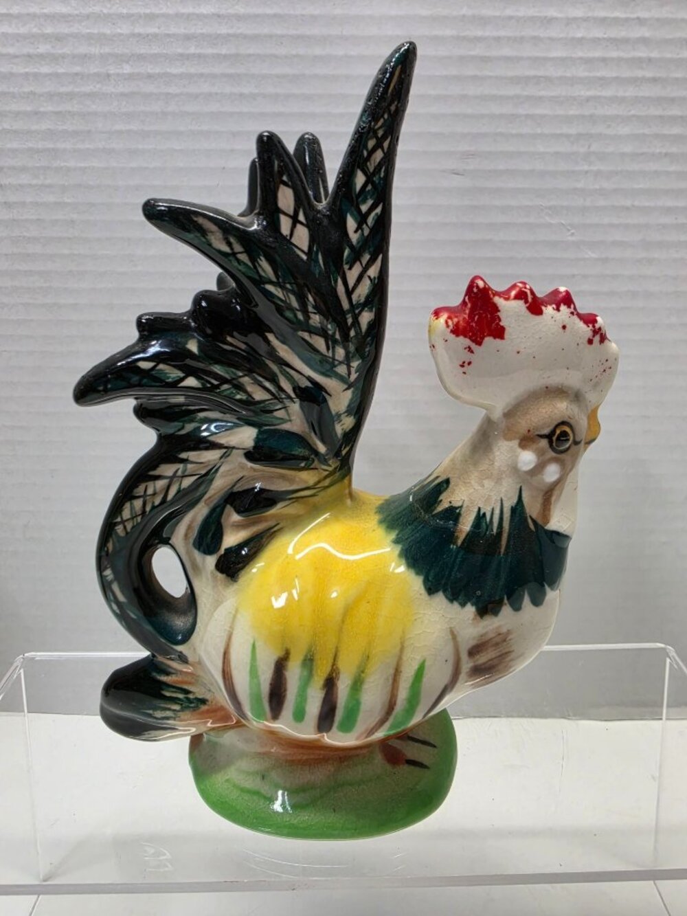 Vintage Lipper & Mann Japan Ceramic Rooster Figurine Hand Painted 7”